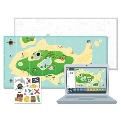 iRobot Root rt0 Coding Robot with Adventure Pack: Coding at Sea Accessory Bundle (RA104)