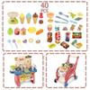 Supermarket Play Set Toy, Mini Dessert Shop Play,Toy Store Pretend Food, W/Shopping Cart for Kids Toddler, Unisex Age 3 4 5 Years. view 4