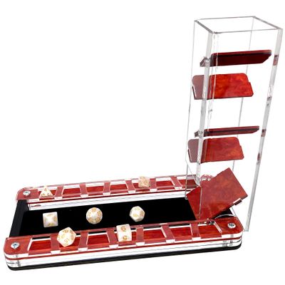 Deluxe Dice Tray and Dice Tower (Magma Orange - Bundle)