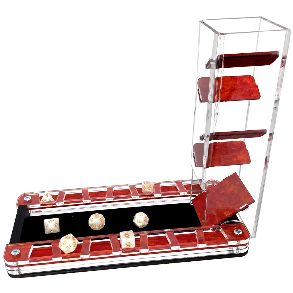 Deluxe Dice Tray and Dice Tower (Magma Orange - Bundle)