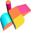 C-CHAIN Climb and Crawl Activity Play Set, Lightweight Soft Foam Blocks for Climbing, Crawling and Sliding, 5-Piece Set, Indoor Climbing Toys for Babies, Kids, Toddlers, Preschoolers view 1