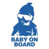 HungMieh Baby on Board Sticker, High-Visibility Safety Sign, Funny Carlos From The Hangover Decal for Car, Mailbox, Windows (Reflective Blue) view 1