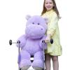 BENINY Giant Humongous Hippo Stuffed Animal, 36" Oversized Plush, Soft Hug Cute Jumbo Hippo Toy Plush Gift for Kids, Purple view 1