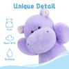 BENINY Giant Humongous Hippo Stuffed Animal, 36" Oversized Plush, Soft Hug Cute Jumbo Hippo Toy Plush Gift for Kids, Purple view 4