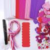 Winlyn 24 Sets Valentine's Day Decorations DIY Heart Bookmarks Valentine Craft Kits Blank Foam Bookmarks with Assorted Hearts Stickers for Kids Classroom Activities Reading Party Favors Gift Exchange view 3