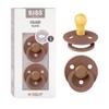 BIBS Pacifiers Colour Collection | Natural Rubber Baby Pacifier | Set of 2 BPA-Free Soothers | Made in Denmark | 6+ Months (Pack of 2) | Woodchuck view 1