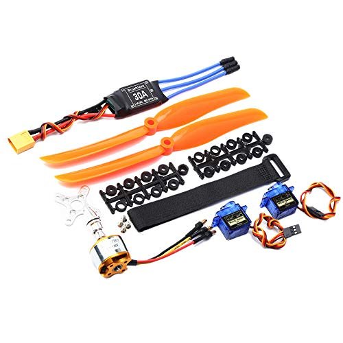 1400KV Brushless Motor 30A ESC Plug SG90 9G Servo 8060 Propeller for RC Fixed Wing Plane Helicopter