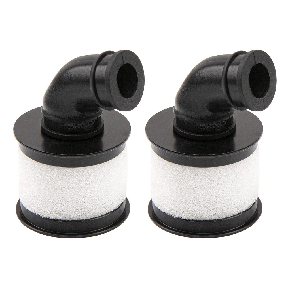 2Pack ShareGoo 1/10 RC Air Filter,Universal Capped Air Filter Cover with Element Sponge Compatible with Redcat Traxxas HSP Himoto 1/10 RC Nitro Monster Truck Buggy Car (Black)