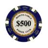 Monte Carlo Smooth 14 Gram Poker Chips - 100 Poker Chips (Purple $500) view 1