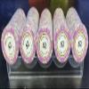 Monte Carlo Smooth 14 Gram Poker Chips - 100 Poker Chips (Light Purple $2) view 2
