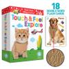 My Touch and Feel English Spanish Bilingual Picture Double Sided Sensory Flash Cards for Infant, Toddlers, Kids, Learn Animals, Fruits, Objects and Vehicles, Fun Learning and Educational Flashcards view 2