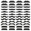 48 pcs Novelty Fake Mustaches,Mustache Party Supplies, Novelty Artificial Mustaches for Birthday,Halloween,Party Supplies,Masquerade,Black view 1