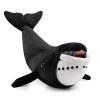 ZHONGXIN MADE Simulation Bowhead Whale Plush Toy - Black Long Lifelike Whale Stuffed Toys, Super Soft Realistic Sea Simulation Balaena Mysticetus Dolls Plush Gift Collection for Kids, 17Inches view 1