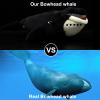 ZHONGXIN MADE Simulation Bowhead Whale Plush Toy - Black Long Lifelike Whale Stuffed Toys, Super Soft Realistic Sea Simulation Balaena Mysticetus Dolls Plush Gift Collection for Kids, 17Inches view 2