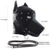 OnundOn Animal Head Petplay Mask with Pull Chain Dog Mask Halloween Costume Party Hood Carnival Masks Puppy Mask for Costume Games Cosplay and Masquerade view 2