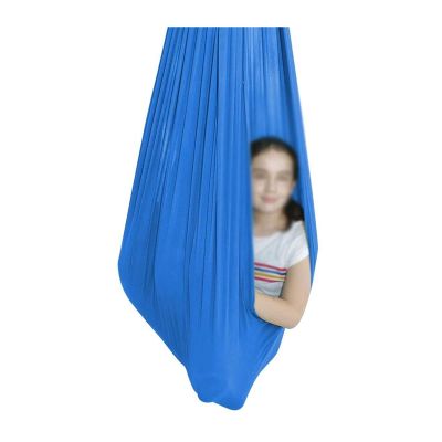 XMSM Indoor Sensory Therapy Swings, Calming & Cuddle Hammock Chair for Autistic Children with Autism, ADHD, Aspergers, Integration (Color : Blue, Size : 100x280cm/39x110in)