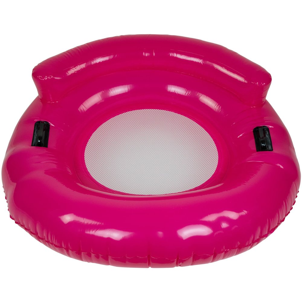 43" Pink Bubble Seat Inflatable Swimming Pool Float