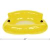 43" Yellow Bubble Seat Inflatable Swimming Pool Float view 3
