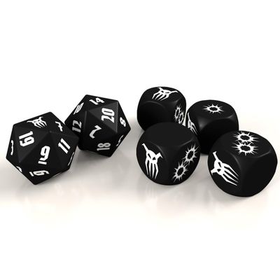 Modiphius Achtung! Cthulhu 2d20: Sun Dice Set, Multicolour