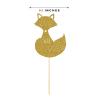 Gold Glitter Fox Cake Topper, Girl Boy Woodland Animal Baby Shower Decoration view 3