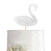 Swan Cake Topper, Glitter Swan Birthday Baby Shower Cake Topper, Party Decoration view 1