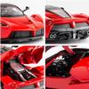 BDTCTK 1:32 Farrari Car Model Pull Back Car with Sound and Light for Kids Boy Girl, Metal Body Door Opened Red view 2