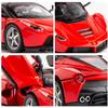 BDTCTK 1:32 Farrari Car Model Pull Back Car with Sound and Light for Kids Boy Girl, Metal Body Door Opened Red view 3