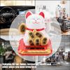 Shipenophy Solar Powered Welcoming Cat Adorable Waving Swing Lucky Beckoning Fortune Lucky Cat Home Display for Home Office Car(White) view 4