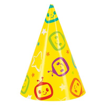 Unique Cocomelon Party Hats - 8ct