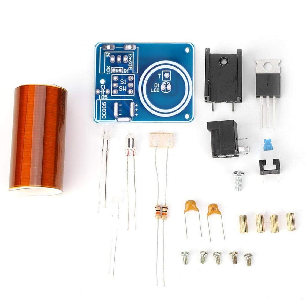 Electronic Coil Coil Electronic DIY Kit Graduation Design Assignments for Wirelessly Transmit Electricity, for Igniting(Spare Parts)