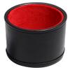 Cyber-Deals Black PU Leather Red Felt Lined Dice Cup with 15mm Ivory Tone Pip Dice Plus Storage Pouch Set (4 Sets) view 3