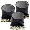 Cyber-Deals Black PU Leather Dice Cup Grey Felt Lined with 15mm Ivory Tone Pip Dice Plus Storage Pouch Set (3 Sets) view 1