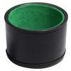 Cyber-Deals Black PU Leather Dice Cup Green Felt Lined with 15mm Ivory Tone Pip Dice Plus Storage Pouch Set (3 Sets) view 3