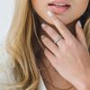 DURSI 3Pcs Spinner Ring for Women Girls Kids Fashion Stainless Steel Fidget Ring for Anxiety Sand Blast Finish Rose Gold Silver Rainbow Color 6MM (4) view 3