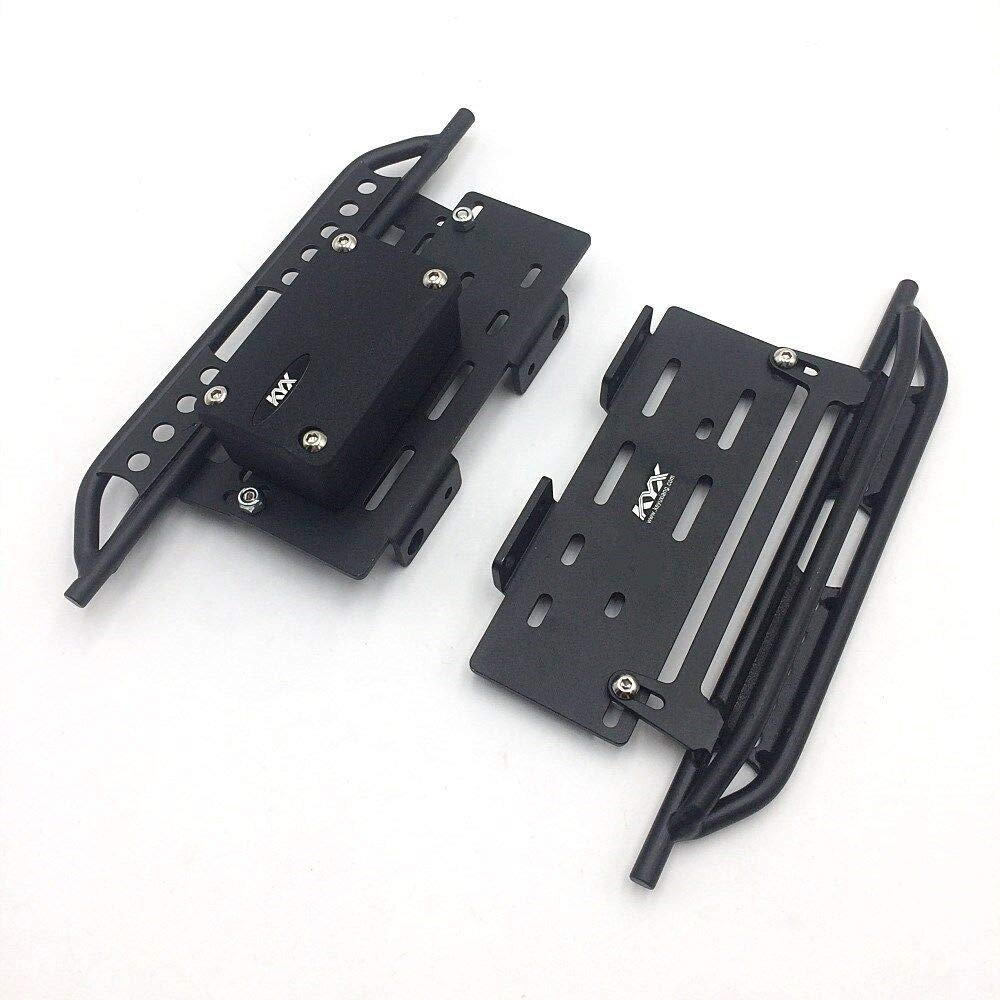 SDUIXCV 1Pair Simulation Side Pedal 313mm Wheelbase Pedals Metal Body Shell Pedal W Receiving Box for 1/10 Axial SCX10 10II RC Car Parts