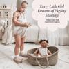 BEBE BASK Premium Baby Doll Bassinet - Handcrafted & Award-Winning Seagrass Moses Basket - Doll Carrier with Luxe Mattress view 4