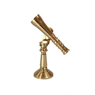 Melody Jane Dolls Houses Dollhouse Brass Desk Telescope Non Working Miniature Study Accessory 1:12