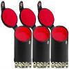 Cyber-Deals Black PU Leather Red Felt Lined Dice Cup with Storage Compartment + 15mm Ivory Tone Pip Dice (3 Sets) view 1