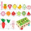 Toddlers Montessori Wooden Educational Toys for Baby Boys Girls Age 1 2 3 Year Old, Shape Sorting Toys 1st One First Birthday Girl Gifts for Kids 1-3, Wood Preschool Learning Fine Motor Skills Game view 4