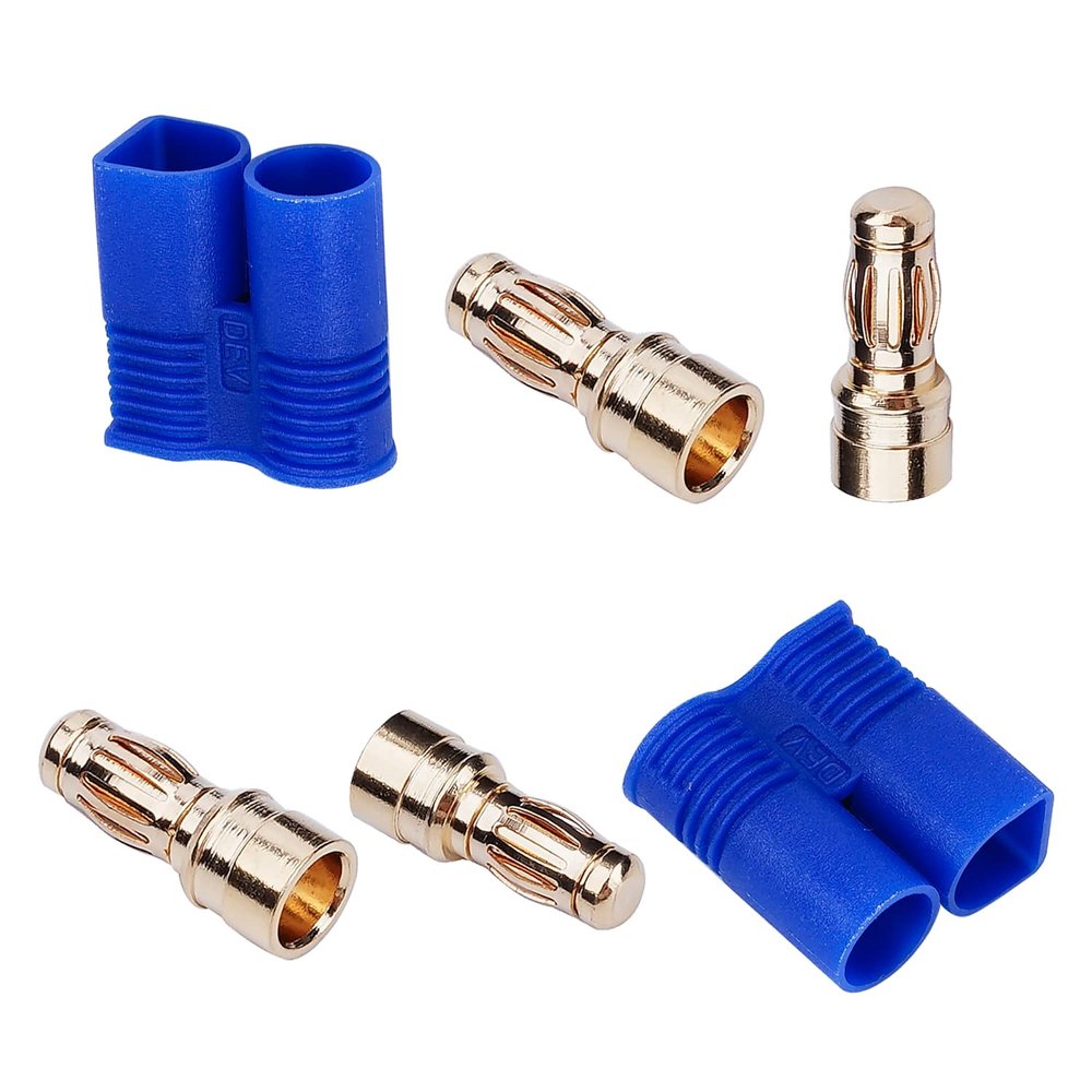 Heyiarbeit 2pcs 5.5mm Female Bullet Banana Connectors Plugs Gold Plated Banana Plugs for DIY RC Battery ESC Motor