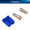 Heyiarbeit 2pcs 5.5mm Female Bullet Banana Connectors Plugs Gold Plated Banana Plugs for DIY RC Battery ESC Motor view 3