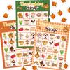 Fancy Land Thanksgiving Bingo Game for Kids 24 Players 8 Designs Multi Color Holiday Fall School Activity Party Game Supplies view 1