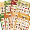 Fancy Land Thanksgiving Bingo Game for Kids 24 Players 8 Designs Multi Color Holiday Fall School Activity Party Game Supplies view 2
