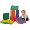 Soozier 7 Piece PU Leather Soft Play Climbing for Toddlers, Baby Colorful Soft Play Gym Toys Indoor, Modular Crawling & Climbing Play Set for 1-3 Years Multi-Color view 1