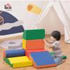 Soozier 7 Piece PU Leather Soft Play Climbing for Toddlers, Baby Colorful Soft Play Gym Toys Indoor, Modular Crawling & Climbing Play Set for 1-3 Years Multi-Color view 2