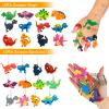 108Pcs Dinosaur Party Favors Dinosaur Stamps Slap Bracelets Keychains Rings Stickers Temporary Tattoos for Kids Birthday Party Supplies, Carnival Prizes, Prize Box Gift, Pinata Goodie Bag Fillers view 2
