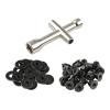 Rchobbytop 20 Pairs Hex 4mm Flange Nylon Insert Locknuts and M4 Flat Washers with Small Cross Socket Wrench for Traxxas Axial HPI TLR HSP Model 1/10 RC Car Vehicles Wheel Replacement Parts, Black view 1