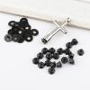 Rchobbytop 20 Pairs Hex 4mm Flange Nylon Insert Locknuts and M4 Flat Washers with Small Cross Socket Wrench for Traxxas Axial HPI TLR HSP Model 1/10 RC Car Vehicles Wheel Replacement Parts, Black view 2