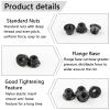 Rchobbytop 20 Pairs Hex 4mm Flange Nylon Insert Locknuts and M4 Flat Washers with Small Cross Socket Wrench for Traxxas Axial HPI TLR HSP Model 1/10 RC Car Vehicles Wheel Replacement Parts, Black view 3