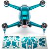WRAPGRADE Skin Compatible with DJI FPV | Full-wrap (Caribbean Blue) view 1